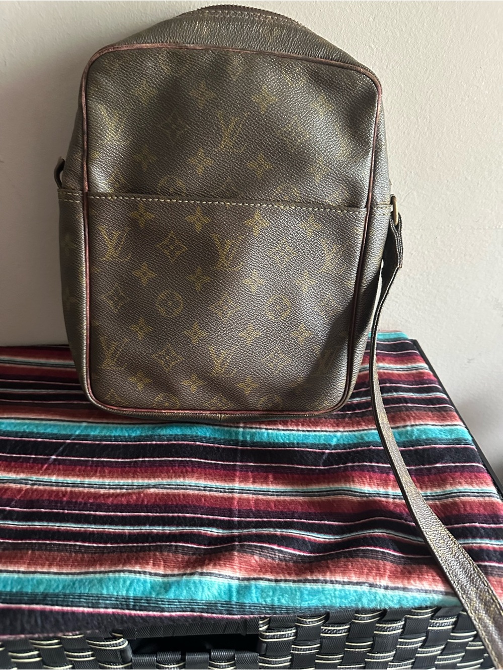 Louis Vuitton Monogram Canvas Messenger Bag in Brown and Gold